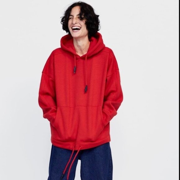 Zara Tops - Zara Women’s Red Hoodie Size Small